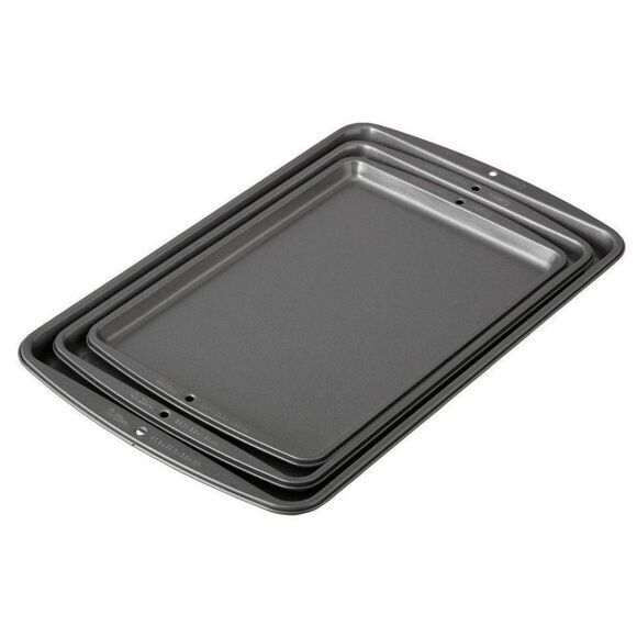 3 Piece Bake Non-Stick Baking Pan Set New Kitchen‎ - Picture 3 of 4